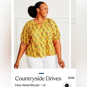 NWT Printfresh Countryside Drives Cotton Blouse